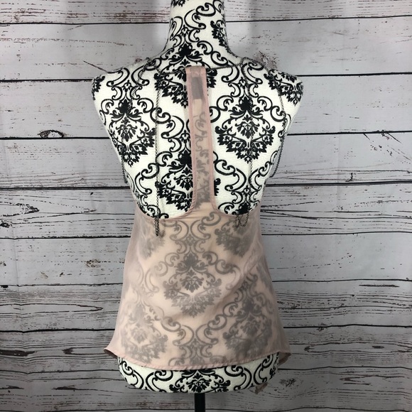 Chain strappy back Sheer Flowy Tank Small - Picture 5 of 11